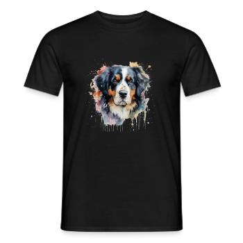 Bernese Mountain Dog - Männer T-Shirt - Schwarz - Vorne - AI Model Male 178 light (178cm)