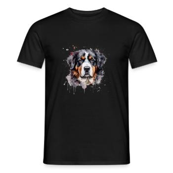 Bernese Mountain Dog - Männer T-Shirt - Schwarz - Vorne - AI Model Male 178 light (178cm)