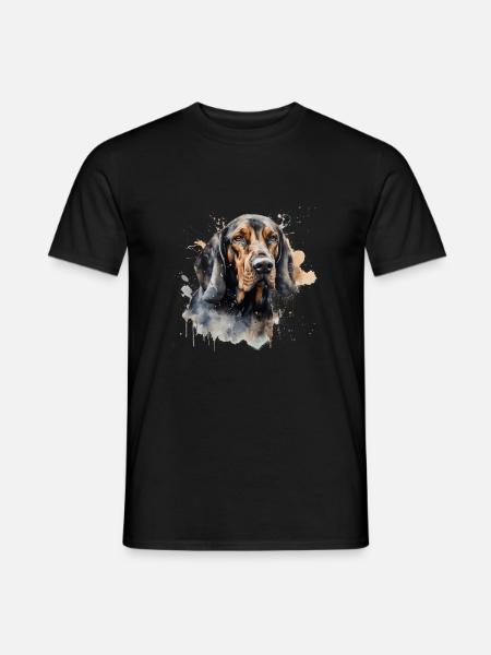 Black and Tan Coonhound - Men's T-Shirt - black