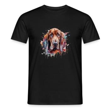 Bloodhound - Männer T-Shirt - Schwarz - Vorne - AI Model Male 178 light (178cm)