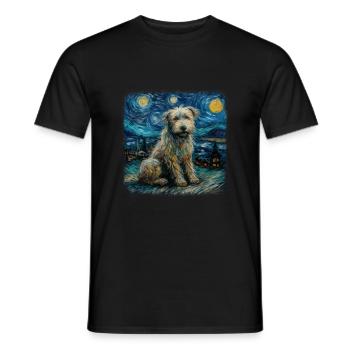 Bolonka Zwetna Van gogh nuit étoilée - T-shirt homme - noir - Devant - AI Model Male 178 light (178cm)