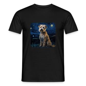 Bolonka Zwetna Van gogh nuit étoilée - T-shirt homme - noir - Devant - AI Model Male 178 light (178cm)
