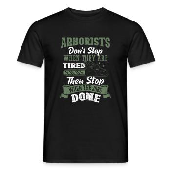 Bûcheron tronçonneuse arboriste - T-shirt homme - noir - Devant - AI Model Male 178 light (178cm)