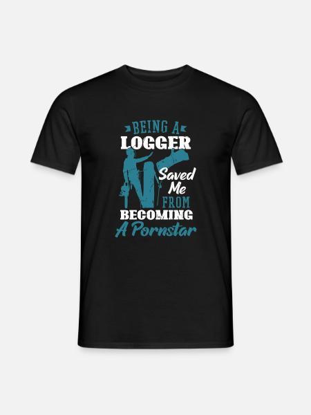 Bûcheron tronçonneuse arboriste - T-shirt homme - noir
