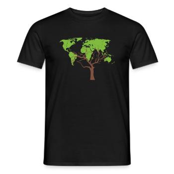 Bûcheron tronçonneuse arboriste - T-shirt homme - noir - Devant - AI Model Male 178 light (178cm)