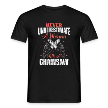 Holzfäller Kettensäge Arborist - Männer T-Shirt - Schwarz - Vorne - AI Model Male 178 light (178cm)