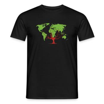 Bûcheron tronçonneuse arboriste - T-shirt homme - noir - Devant - AI Model Male 178 light (178cm)