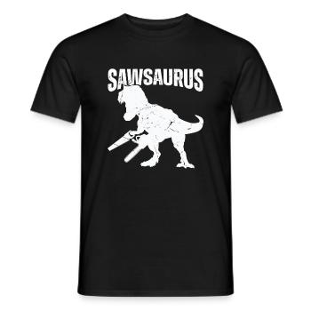 Bûcheron tronçonneuse arboriste - T-shirt homme - noir - Devant - AI Model Male 178 light (178cm)