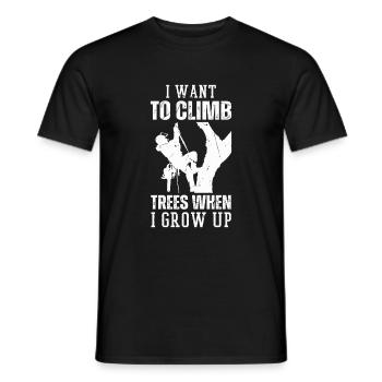 Bûcheron tronçonneuse arboriste - T-shirt homme - noir - Devant - AI Model Male 178 light (178cm)
