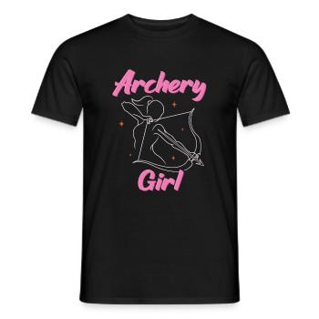 Archery Archery Bow - Men's T-Shirt - black - Front - AI Model Male 178 light (178cm)