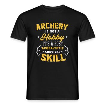 Archery Archery Bow - Men's T-Shirt - black - Front - AI Model Male 178 light (178cm)