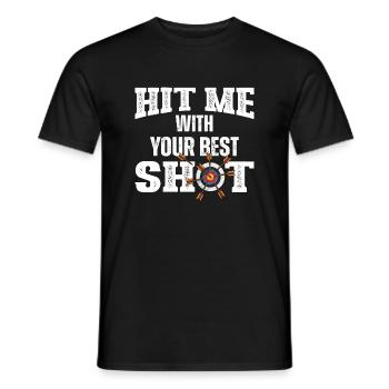 Archery Archery Bow - Men's T-Shirt - black - Front - AI Model Male 178 light (178cm)