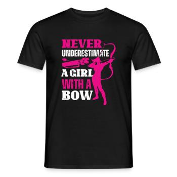 Archery Archery Bow - Men's T-Shirt - black - Front - AI Model Male 178 light (178cm)