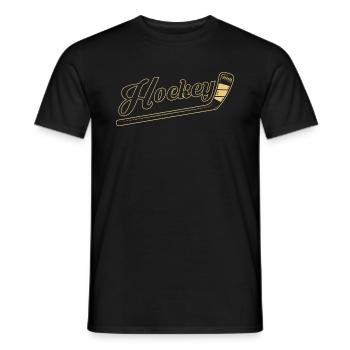 Hockey - Männer T-Shirt - Schwarz - Vorne - AI Model Male 178 light (178cm)