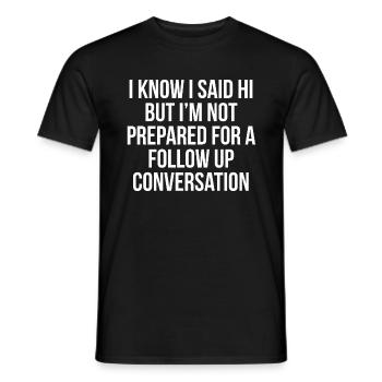 T-shirt anti-social funny introverti - T-shirt homme - noir - Devant - AI Model Male 178 light (178cm)