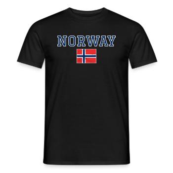 Norway - Men's T-Shirt - black - Front - AI Model Male 178 light (178cm)