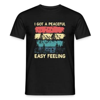 I Got A Peaceful Easy Feeling - Männer T-Shirt - Schwarz - Vorne - AI Model Male 178 light (178cm)