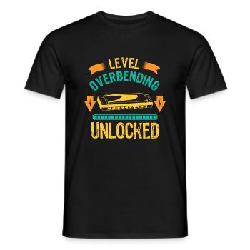 Level Overbending Unlocked Harmonica Player Gift - Männer T-Shirt - Schwarz - Vorne - AI Model Male 178 light (178cm)