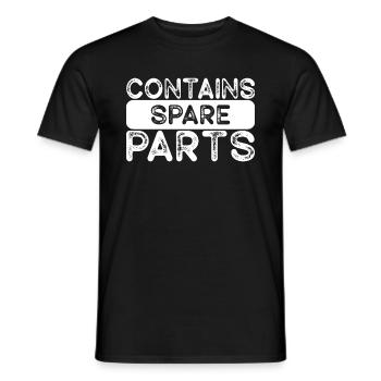 Bionic Spare Parts Design Knee and Hip Replacement - Men's T-Shirt - black - Front - AI Model Male 178 light (178cm)