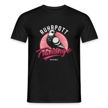 RUHRPOTT FLAMINGO 2 - Männer T-Shirt - Schwarz - Vorne - AI Model Male 178 light (178cm)