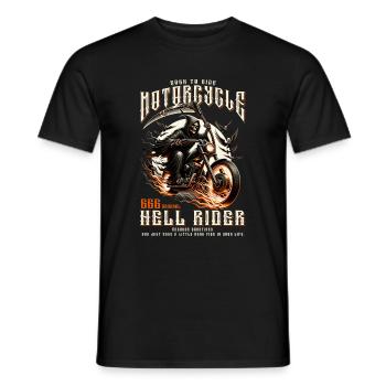 Motorcycle Hell Rider Biker Outfit Grim Reaper - Männer T-Shirt - Schwarz - Vorne - AI Model Male 178 light (178cm)