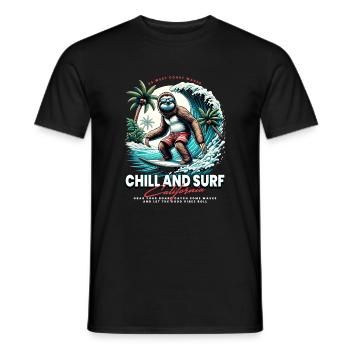 Faultier Sommer shirt - Männer T-Shirt - Schwarz - Vorne - AI Model Male 178 light (178cm)