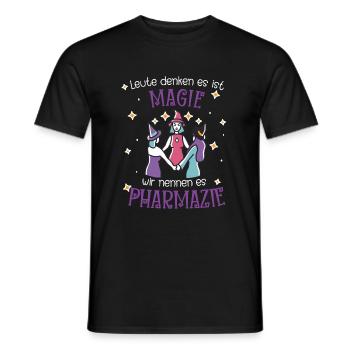 Pharmacie | Magie de la pharmacie - T-shirt homme - noir - Devant - AI Model Male 178 light (178cm)