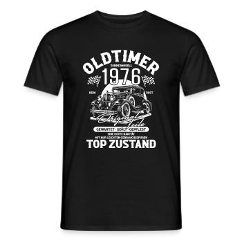 1976 Oldi - Männer T-Shirt - Schwarz - Vorne - AI Model Male 178 light (178cm)