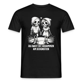 Zu zweit ist zusammen am schönsten - Männer T-Shirt - Schwarz - Vorne - AI Model Male 178 light (178cm)