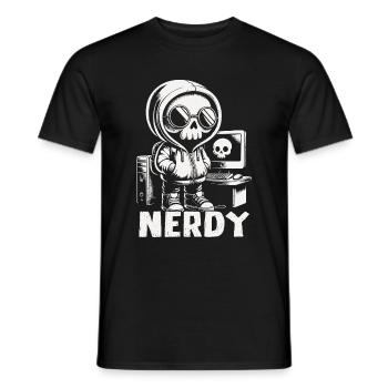 Nerdy - Männer T-Shirt - Schwarz - Vorne - AI Model Male 178 light (178cm)