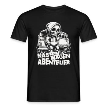 Kastenwagen Abenteuer - Männer T-Shirt - Schwarz - Vorne - AI Model Male 178 light (178cm)