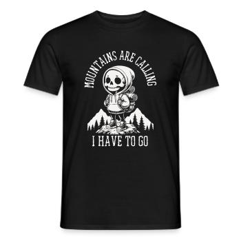 Mountains are calling - Männer T-Shirt - Schwarz - Vorne - AI Model Male 178 light (178cm)