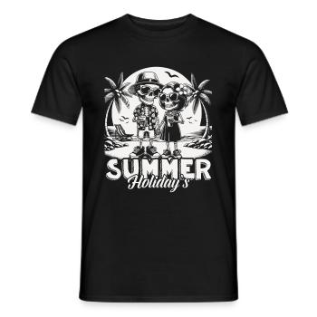 Summer Holidays - Männer T-Shirt - Schwarz - Vorne - AI Model Male 178 light (178cm)
