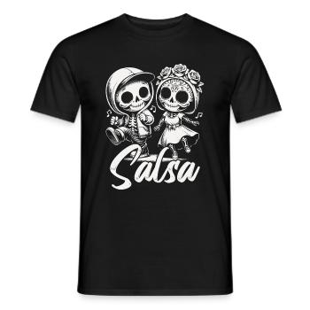 SALSA - Männer T-Shirt - Schwarz - Vorne - AI Model Male 178 light (178cm)