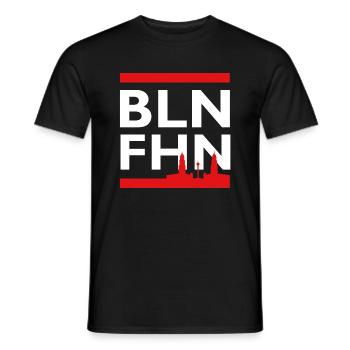 Berlin - Friedrichshain - Männer T-Shirt - Schwarz - Vorne - AI Model Male 178 light (178cm)