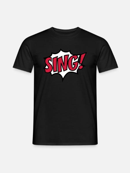 sing - Men's T-Shirt - black