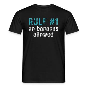 Règle #1 : Pas de bananes autorisées Croisière amusante - T-shirt homme - noir - Devant - AI Model Male 178 light (178cm)