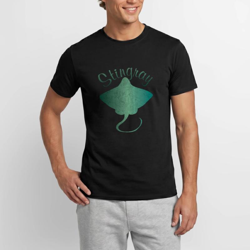 Rochen Stechrochen Stachelrochen Geschenk Männer T-Shirt