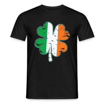 Saint Patrick's Day Gift Shamrock Ireland Flag Irish - T-shirt homme - noir - Devant - AI Model Male 178 light (178cm)