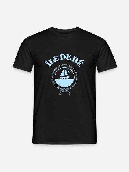 ile de ré bateau charente maritime - T-shirt homme - noir