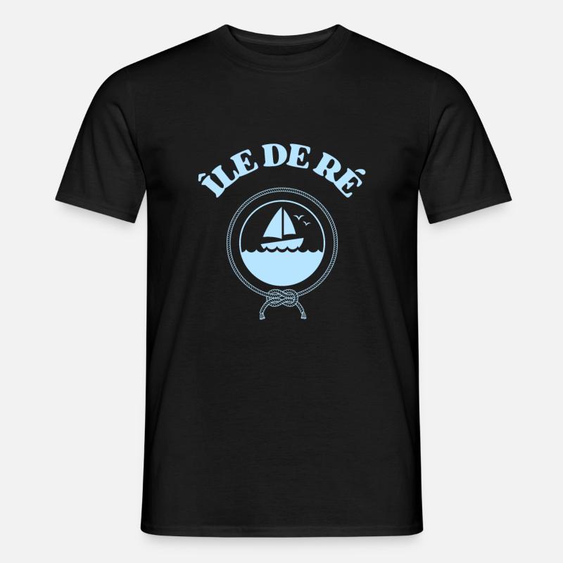 ile de ré bateau charente maritime - T-shirt homme - noir