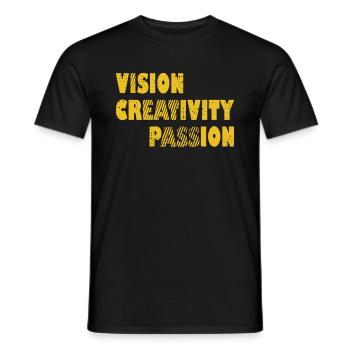Vision Creativity Passion Adult Joke - Männer T-Shirt - Schwarz - Vorne - AI Model Male 178 light (178cm)
