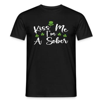 Embrasse-moi je suis sobre : la Saint-Patrick - T-shirt homme - noir - Devant - AI Model Male 178 light (178cm)