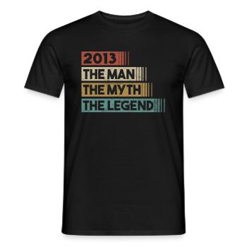 Anniversaire Né en 2013 Homme Mythe Légende - T-shirt homme - noir - Devant - AI Model Male 178 light (178cm)