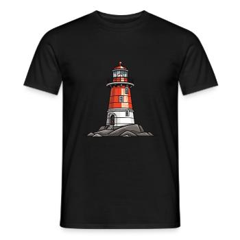 Lighthouse - Men's T-Shirt - black - Front - AI Model Male 178 light (178cm)