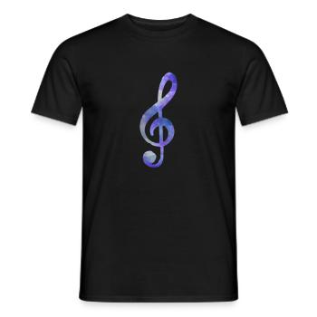 music key - Men's T-Shirt - black - Front - AI Model Male 178 light (178cm)