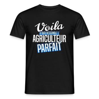 Agriculteur - T-shirt homme - noir - Devant - AI Model Male 178 light (178cm)
