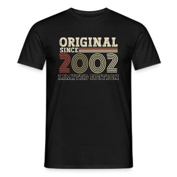 Cadeau d’anniversaire vintage original depuis 2002 - T-shirt homme - noir - Devant - AI Model Male 178 light (178cm)