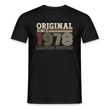 Original seit 1978 Jahrgang Geburtstag Geschenk - Männer T-Shirt - Schwarz - Vorne - AI Model Male 178 light (178cm)