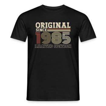Original seit 1985 Jahrgang Geburtstag Geschenk - Männer T-Shirt - Schwarz - Vorne - AI Model Male 178 light (178cm)
